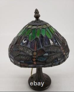 Tiffany Style Dragonfly STAINED GLASS Table Lamp