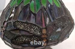 Tiffany Style Dragonfly STAINED GLASS Table Lamp