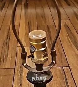 Tiffany-Style Dragonfly Stained Glass Lamp Art Nouveau Look Cast Metal Base