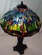 Tiffany Style Dragonfly Stained Glass Table Accent Lamp 3-light 19 Inch Shade