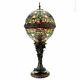 Tiffany-style Empress Orb 27in Stained Glass Table Lamp Spice Open Box