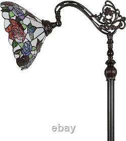 Tiffany Style Floor Lamp 5 ft Vintage Antique Style Stained Glass Reading Light