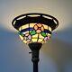 Tiffany Style Floor Lamp 70in Stained Glass Floral Reading Accent Lamp
