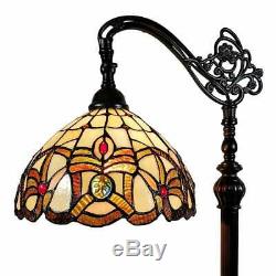 Tiffany Style Floor Lamp Arched 62in Tall Stained Glass Reading