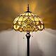 Tiffany Style Floor Lamp Gold Stained Glass Baroque Style Lavender H64w16