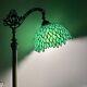 Tiffany Style Floor Lamp Green Stained Glass Green Leaves Included Led Bulb H63