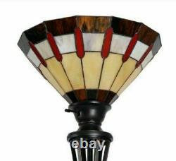Tiffany Style Floor Lamp Southwestern Modern Farm Torchiere Vintage Inspired 72