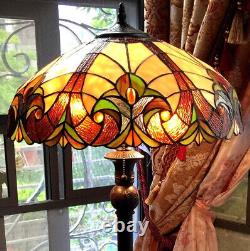 Tiffany Style Floor Lamp Standing Reading Light Stained Glass Theme Victorian