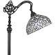 Tiffany Style Floor Lamp Standing Victorian Stained Glass Theme Adjustable Light