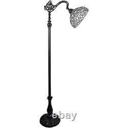 Tiffany Style Floor Lamp Standing Victorian Stained Glass Theme Adjustable Light