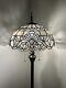 Tiffany Style Floor Lamp White Stained Glass Baroque Style Lavender H64w16