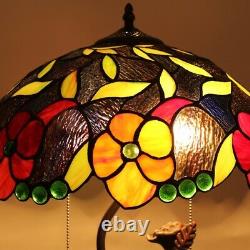 Tiffany Style Floral Stained Glass Table Lamp 16 Wide MARIEBELLE