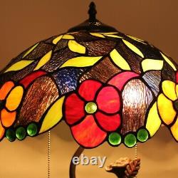 Tiffany Style Floral Stained Glass Table Lamp 16 Wide MARIEBELLE