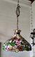 Tiffany Style Floral Stained Glass Tiffany Ceiling Hanging Swag Lamp 213 Lights