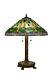 Tiffany Style Green Dragonfly Table Lamp With Library Base 16 Shade