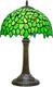 Tiffany Style Green Leaf Vintage Stained Glass Table Lamp Bedside Reading Light