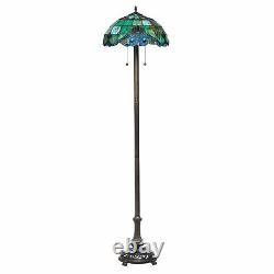 Tiffany Style Handcrafted Pearl Vintage Floor Lamp 16 Shade