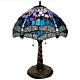 Tiffany Style Handcrafted Stained Glass Blue Dragonfly Table Reading Accent Lamp