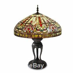 Tiffany Style Handcrafted Stained Glass Emperor Table Lamp 18 Shade