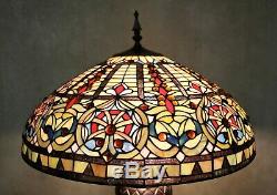 Tiffany Style Handcrafted Stained Glass Emperor Table Lamp 18 Shade