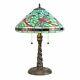 Tiffany Style Handcrafted Stained Glass Turquoise Dragonfly Table Lamp 14 Shade