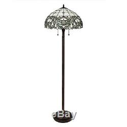 Tiffany Style Handcrafted White Floor Lamp 18 Shade