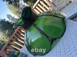 Tiffany Style Hanging Stained Glass Lamp In Great Condition