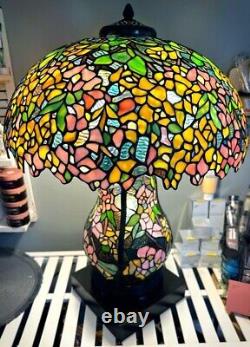 Tiffany Style Lamp / Large Table Lamp with Certificate Of Authenticity