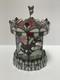 Tiffany Style Lamp No Light Colored Stained Glass Carousel Horses Vintage Decor