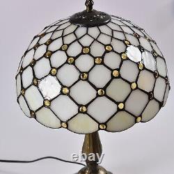 Tiffany Style Lamp Retro Handmade Lamps Stained Glass Table Lamp Accent H 18