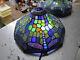 Tiffany Style Lamp Shade Dragonfly Stained Glass Blue & Green Multicolor