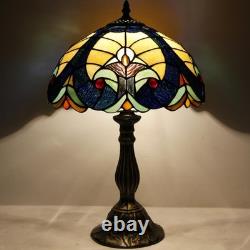 Tiffany Style Lamp Stained Glass Bedside Table Lamp Blue Yellow Liaison Readi