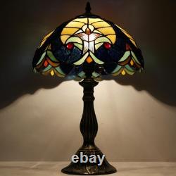 Tiffany Style Lamp Stained Glass Bedside Table Lamp Blue Yellow Liaison Readi