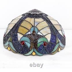 Tiffany Style Lamp Stained Glass Bedside Table Lamp Blue Yellow Liaison Readi