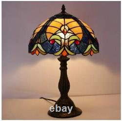 Tiffany Style Lamp Stained Glass Bedside Table Lamp Liaison Reading Desk Light