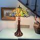 Tiffany Style Monstera Leaf Stained Glass 24 Table Desk Lamp 16 Shade Colorful