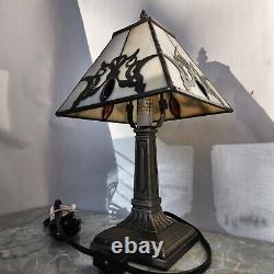 Tiffany Style Mini Accent Lamp Stained Glass Decor Nightstand