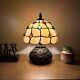 Tiffany Style Mini Table Lamp Gold Stained Glass Crystal Beans Led Bulb H12w8