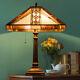Tiffany-style Mission 2-light Table Lamp With16 Stained Glass Lampshade Home