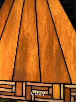 Tiffany Style Mission Table Lamp Handcrafted Stained Glass Accent Lamp 28 TALL
