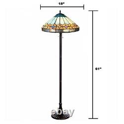 Tiffany Style Mission Victorian Stained Glass Floor Lamp 61 Tall 18 Shade