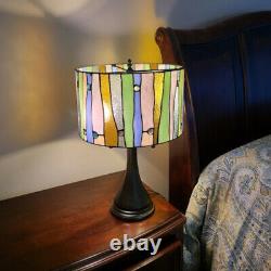 Tiffany Style Modern Stained Glass Table Lamp 2 Lights 21in Tall