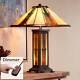 Tiffany Style Night Light Table Lamp With Table Top Dimmer Stained Glass Bedroom