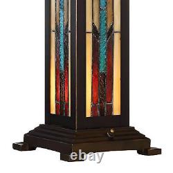 Tiffany Style Night Light Table Lamp with Table Top Dimmer Stained Glass Bedroom