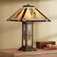 Tiffany Style Nightlight Table Lamp Mission Bronze Stained Glass For Living Room