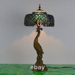 Tiffany Style Peacock Bedroom Lamp Table Lamp LED Stained Glass Shade Desk Lamp Tiffany Style Peacock Bedroom Lamp Table Lamp LED Stained Glass Shade Desk Lamp