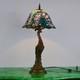 Tiffany Style Peacock Bedroom Lamp Table Lamp Led Stained Glass Shade Desk Lamps