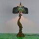 Tiffany Style Peacock Light Table Lamp Led Stained Glass Shade Desk Lamp