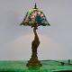 Tiffany Style Peacock Light Table Lamp Led Stained Glass Shade Desk Lamp