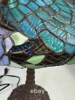 Tiffany Style Peacock Table Lamp New